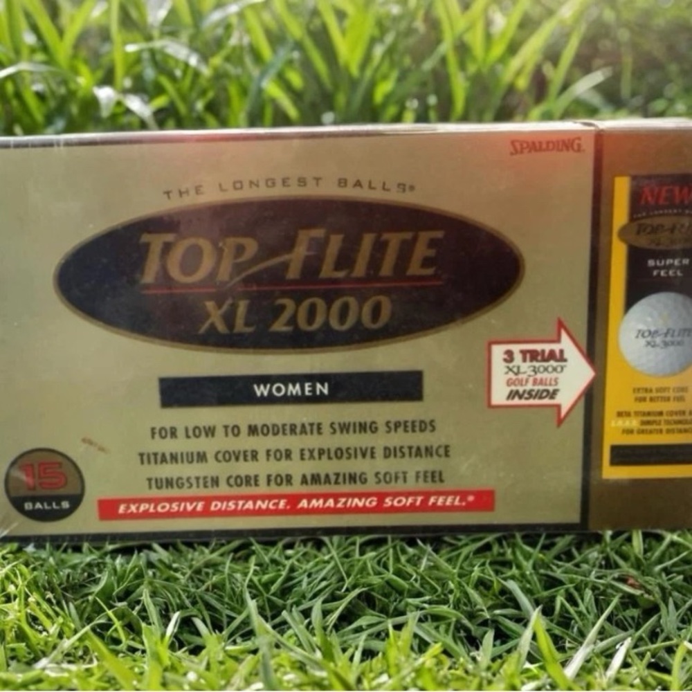 New Top Flite XL 2000 Golf Longest Balls Women 12 Pack + 3 XL 3000 Trial Balls